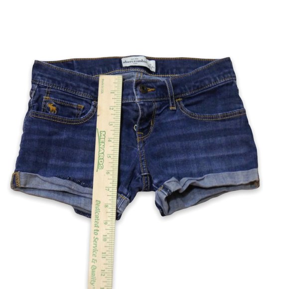 Abercrombie Kids Girls Denim Jean Shorts Roll Cuff Size 14 - Picture 4 of 7